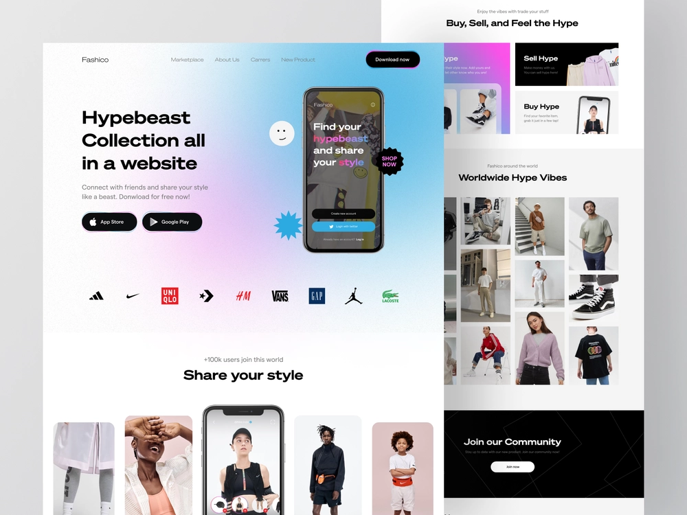E-commerce website design portfolio project